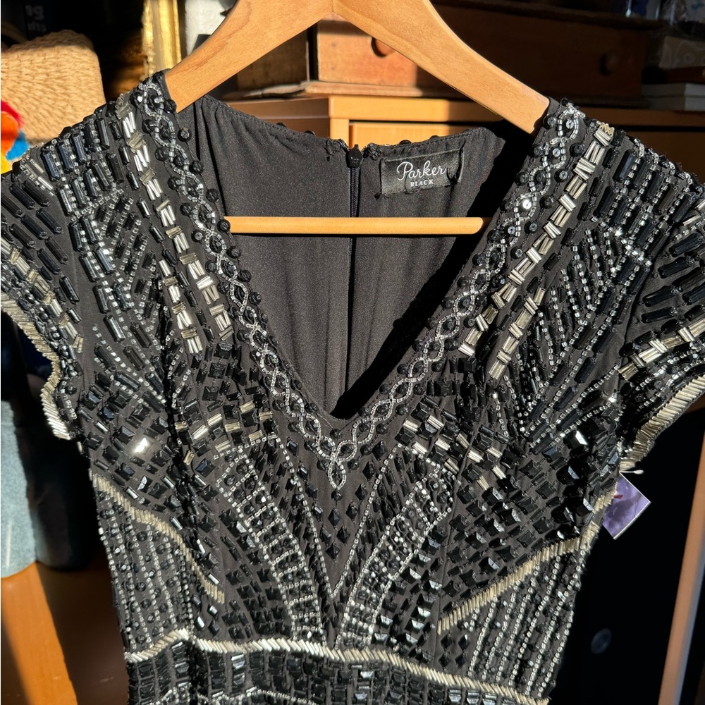NWOT beaded Parker Black dress